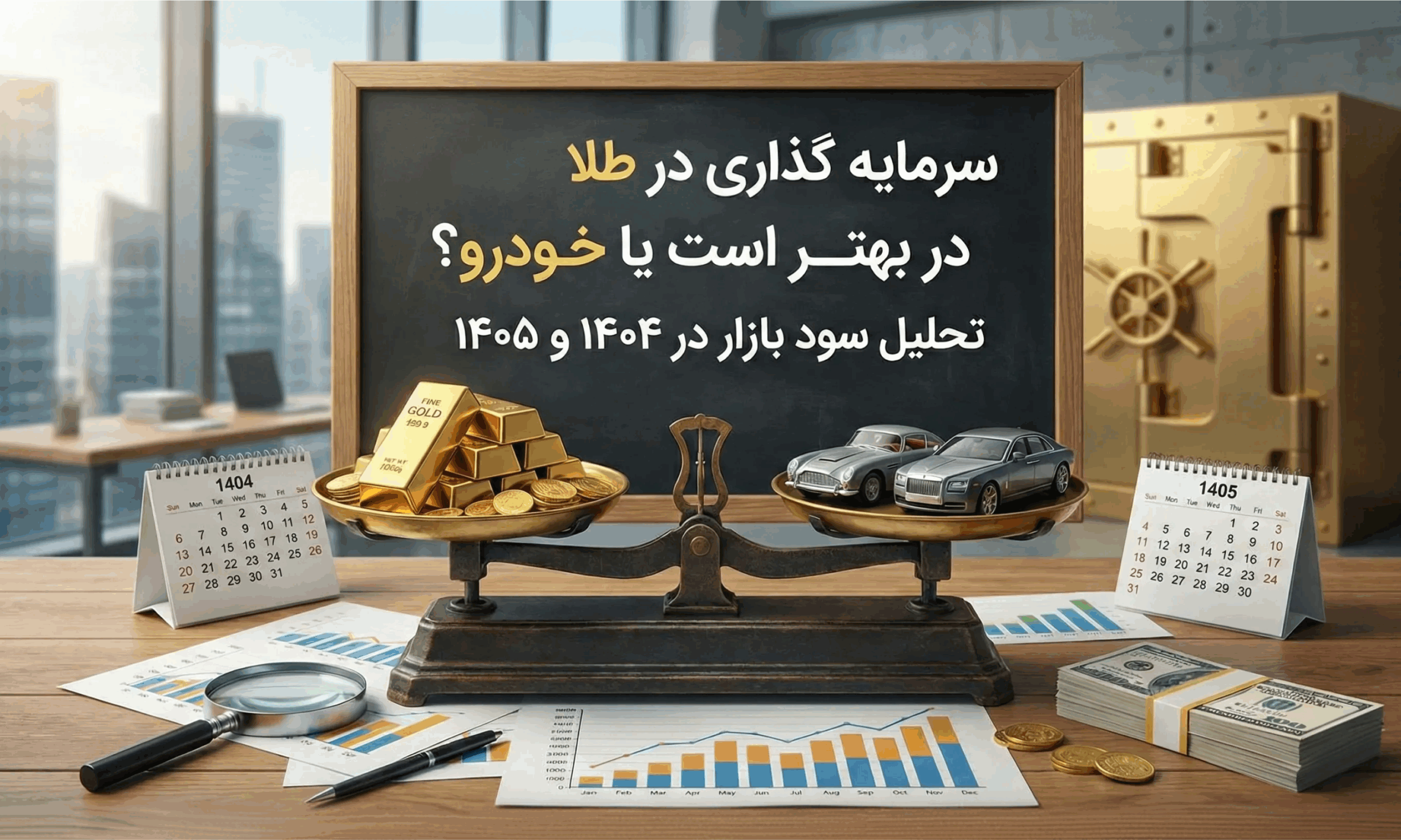 سرمایه گذاری در طلا بهتر است یا خودرو؟تحلیل سود بازار در ۱۴۰۴ و ۱۴۰۵